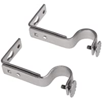 VOSAREA Juego de 2 soportes ajustables para cortina (niquelado mate) – 18-22 mm